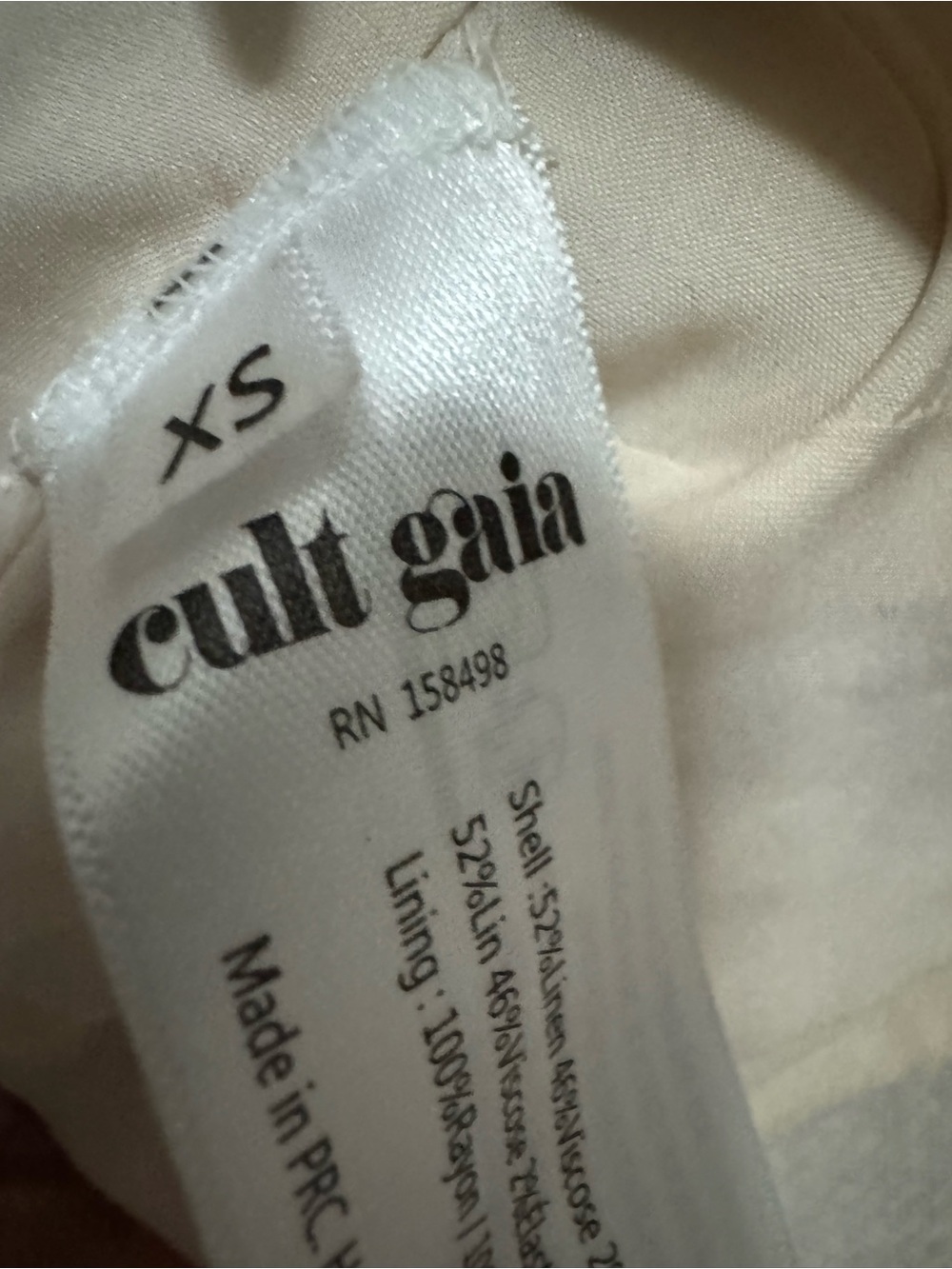 cult gaia Cream Cropped Balloon-Sleeve Top - Picture 7 of 7
